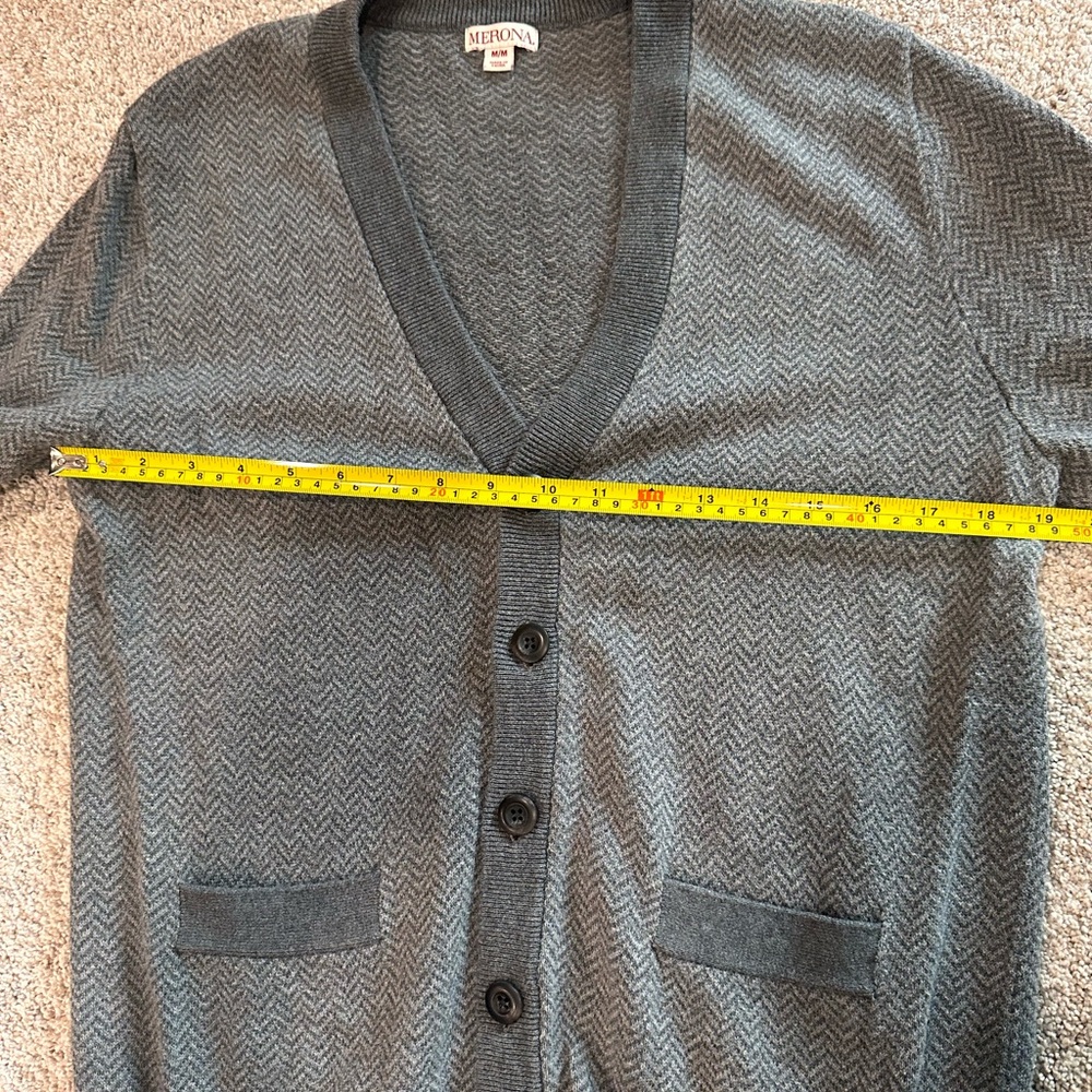 Charcoal Gray Cardigan Sweater - Picture 7 of 9